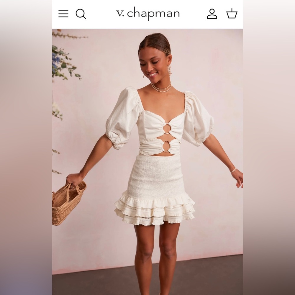 V. Chapman Cream Mini Dress